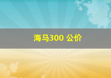 海马300 公价